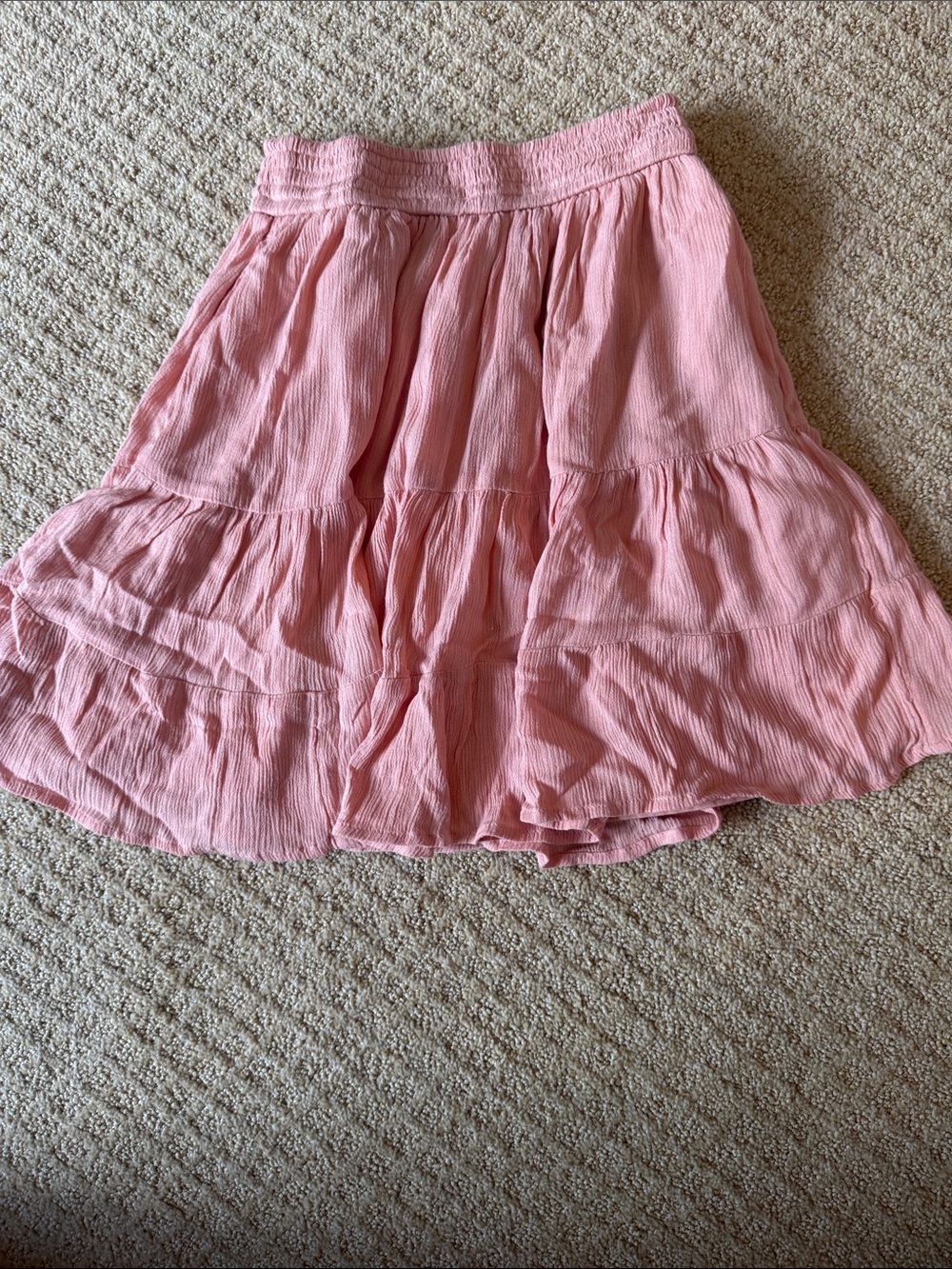 Light Pink Tiered Kids Skirt- Hollister